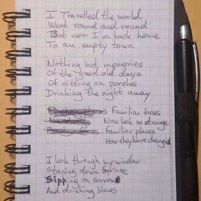 Drinking blues handwritten lyrics